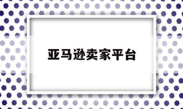 亚马逊卖家平台的简单介绍