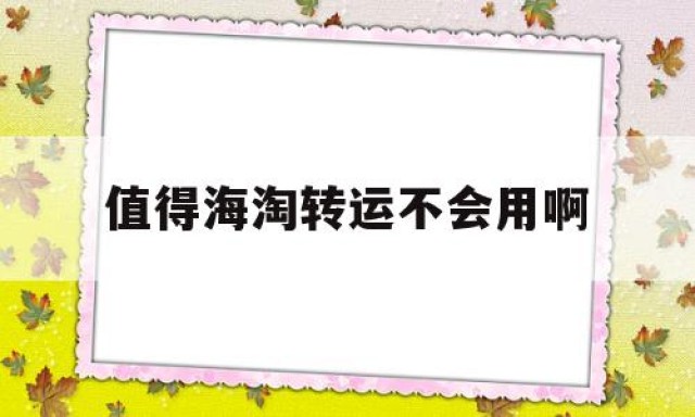 值得海淘转运不会用啊的简单介绍